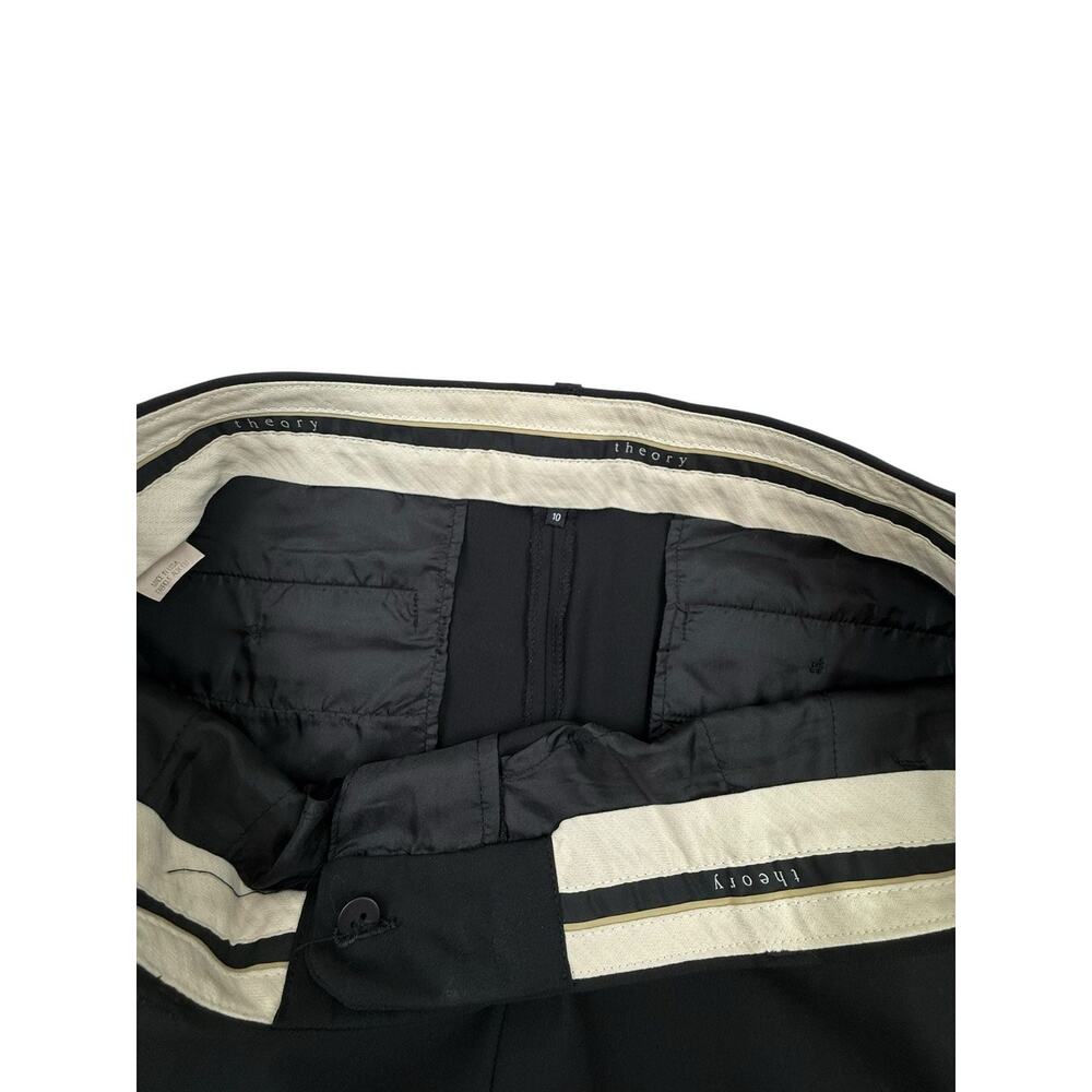 Theory Black Wool Blend Wide Leg Trousers Size 10 - Picture 5 of 6